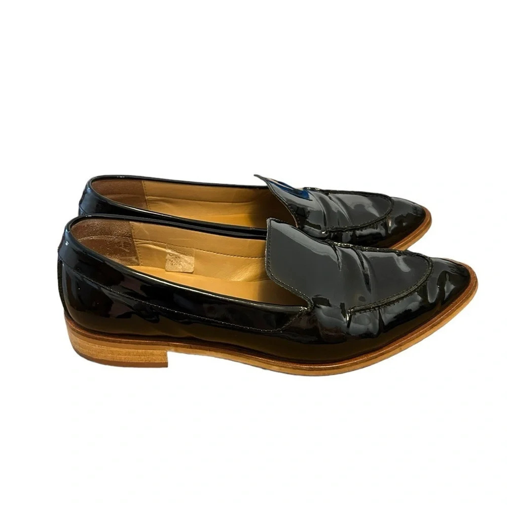 EVERLANE BLACK PATENT LEATHER PREPPY LOAFERS